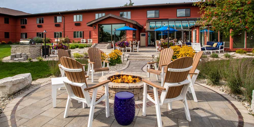 Open Hearth Lodge Patio in Door County