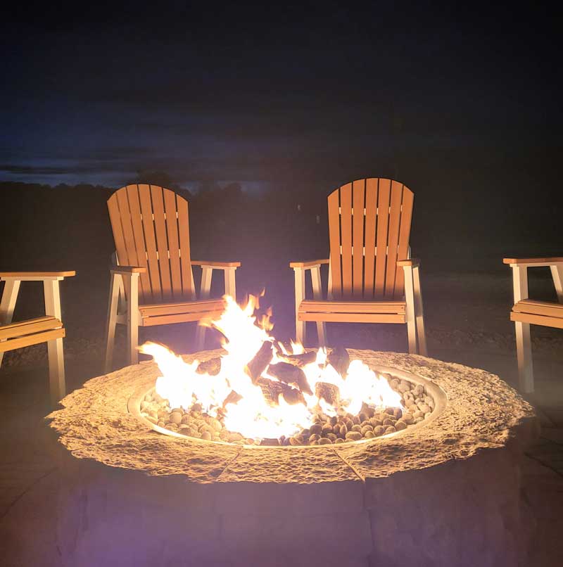 New Fire Pit at Open Hearth Lodge
