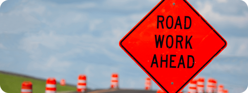 Road construction in Door County