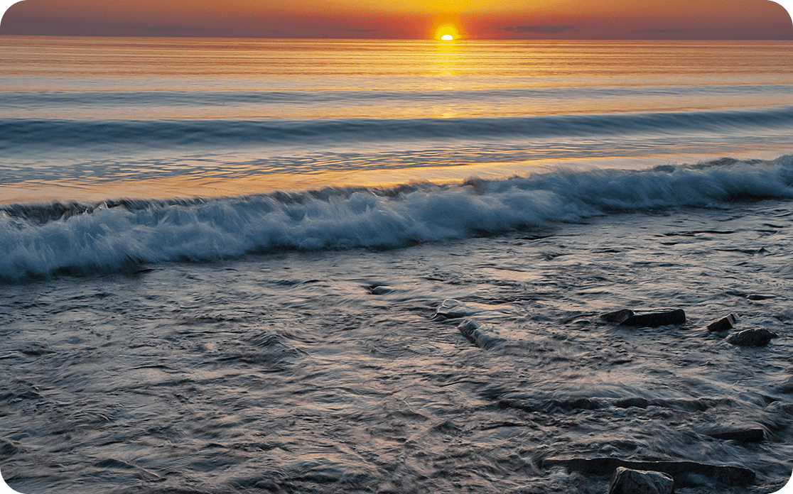 Door County Waves and Sunset