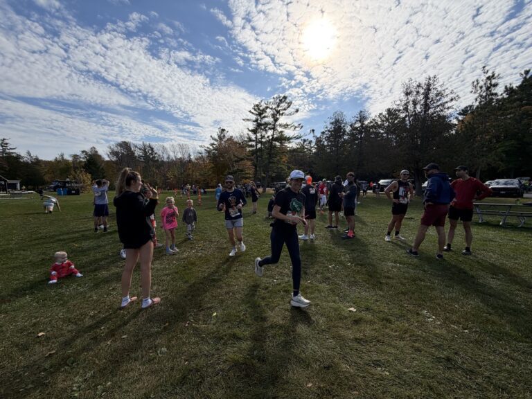 Crowd on the lawn at Fall 50 Exchange 3 in Peninsula State Park
