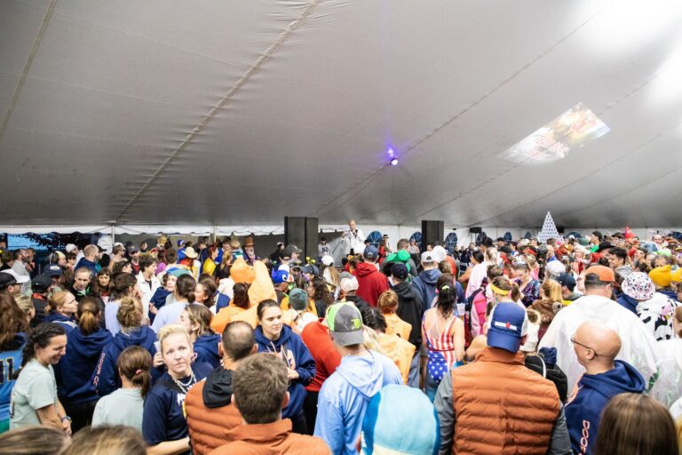 Awards ceremony at the Fall 50 finish party in Sturgeon Bay