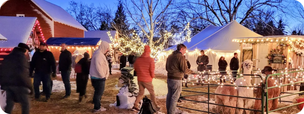 Attendees enjoy the Door County Christkindlmarkt